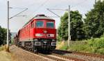 232 668-4 mit einem Güterzug durch Jena in Richtung Norden. 24.07.13