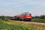 232 669 mit Güterzug am 22.07.2014 bei Ribe.