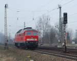 232 255 fährt am 21.03.2015 durch Leipzig-Thekla.