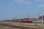 232 347-5 Mit dem Leerkohle Zug von Dessau nach Profen hier in Leipzig Plagwitz 28.03.2015 