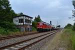 BR 232 MEG am Stellwerk Nwt Niederfinow als Umleiter.17.07.2015