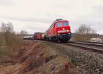 232 469 zu sehen am 10.02.16 mit einem Frankenwaldumleiter bei der Einfahrt in Marktredwitz.