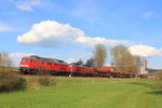 232 703-9 und 232 209-7 DB Cargo bei Horb am Main am 14.04.2016.