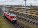 Am 14.04.2022 setzte die Lok 232 283-2 (NVR-Nummer: 92 80 0232 283-2 D-WFL) der Firma WFL - Wedler & Franz GbR Lokomotivdienstleistungen in Elstal um.