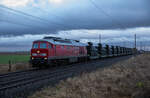 233 285 mit Militärgut am 12.01.2023 in Groß Kiesow.