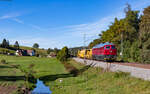 233 373-0 mit dem DGV 91840 (Ehrang Nord - Villingen(Schwarzw)) bei Stockburg 25.9.23