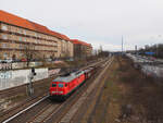 Eine 233 314 fährt mit einem Umleiter von Ludwigsfelde nach Seddin via Neukölln.