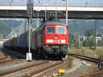 233 462-1 und 189 009-4 brachten einen Containerzug gemeinsam nach Pirna.23.09.07.