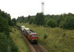 233 452-2 mit einem Trailer Zug kurz vor Erreichen ihres Zielbahnhofes Lbeck Skandnavienkai