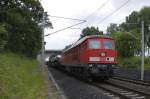Gemischter Gterzug am 18.06.2009 zwischen Neumark und Bf Reichenbach / Vogtland