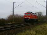 233 511-5 als Lz. auf dem Rückweg vom Bahnhof  Alte Süderelbe . Aufgenommen am 16.01.2009 in Hamburg - Moorburg.