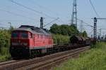 233 322-7 mit einem gemischten Gterzug bei der Durchfahrt durch Hannover-Ahlten am 5.06.10