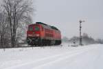 Als LZ kam die 233 511-5 bei meiner Fotostelle nhe Alttting durch. Sichtung am 03.12.10, Fahrt Richtung Mhldorf (Oberbay)