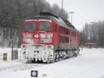 233 510-7 stand am 04.01.11 in Marktredwitz.