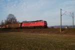 233 458 ist am 24.02.11 mit einem Stahlzug bei Halach Richtung Kronach unterwegs. Netten Gru zurck an den Tf. 