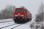 233 478 war am 21.12.2012 auf dem Weg von Mhldorf nach Simbach, um dort einen Kesselwagenzug abzuholen.