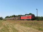 233 127 verlt mit CS 48469 den Bahnhof Mcka (17.07.2006)