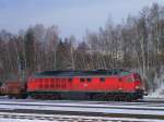 233 572-7 steht am 14.03.13 in Marktredwitz bei -13 Grad und wartet auf die Abfahrt.