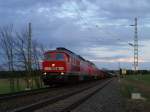 Am 18.04.13 kam der 87er mit 233 373 und 233 452, Hier kurz vor Syrau/V.