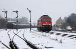  Zug  56901 am 26.1.13 in Luitpoldhtte an der KBS 870 nach Schwandorf mit 233 373