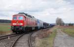 233 367 (92 80 1233 367-2 D-DB) + 380 002 mit Autozug am 12.04.2013 bei Etzenricht