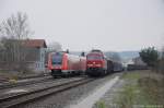 612 062 (95 80 0612 062-9 D-DB) als RE3521 + 233 176 (92 80 1233 176-7 D-DB) am 22.04.2013 in Vilseck