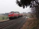 233 176 zusehen am 18.03.14 in Lengenfeld mit dem Frankenwaldumleiter von Nürnberg nach Leipzig.