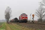 233 521 mit Güterzug am 28.11.2014 bei Freihöls.