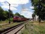 233 511-5 zu sehen am 28.06.15 in Pößneck oberer Bahnhof bei der Ausfahrt.