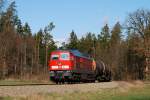 233 176 mit einem Kesselzug beim Bslhusl (09.02.2007)