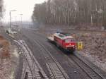 233 176-7 zu sehen am 12.02.16 bei leichtem Schneefall in Marktredwitz auf dem Weg nach Cheb.