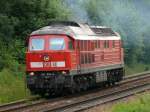 Ein Bild aus vergangenen Zeiten, als es zwischen Montzen und dem Gemmenicher Tunnel noch keinen Fahrdraht gab. 241 804-4 dieselt zurck nach Aachen-West. Aufgenommen am 28/06/2008 in Gemmenich/Botzelaer.