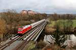 245 027 mit IC 2152 zu sehen am 07.01.19 in Jena-Göschwitz.