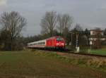 Die 245 010 mit dem IC Rottalerland am 22.11.2014 unterwegs bei Hebertsfelden.