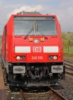Die 245 016 wurde am 26.04.2015 beim Bahnhofsfest in Glauburg-Stockheim als  Anschauungsobjekt  präsentiert, man konnte die Lok auch von innen besichtigen, sowohl die Führerstände als