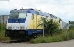 246 001 hatte 110 329-0 mit Science Express in Freiburger Gterbahnhof Nord gezogen und versorgte den Zug mit Strom  19.7.09