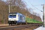 246 011-1 IGT mit Holzzug am 16.03.2013,Abzweig Bamme