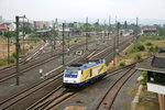 Zum Aufnahmezeitpunkt war 246 001 für die IGT - Inbetriebnahmegesellschaft Transporttechnik mbH im Einsatz.
Aufgenommen am 07.06.2009 in Düren.