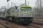 Captrain / ITL 250 007-2 mit einem Schüttgutwagenzug in Berlin Schönefeld Flughafen am 30.03.2017