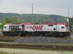 Der OHE Tiger 330092 ist am 6.5.2008 in Weiden unterwegs.
