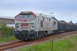 OHE mit Tiger 330094 auf dem Bahnhof Torgelow bei Rangierarbeiten - 28.05.2010