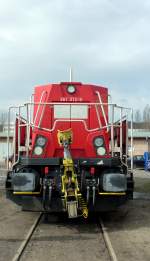 Die Voith Gravita 10BB war bei den 2. Geraer Eisenbahnfrhling in Gera zusehen. Foto 13.04.2013 