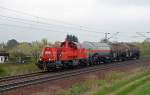 261 081 fuhr mit einer Übergabe am 12.04.14 durch Zeithain Richtung Riesa.