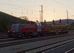 261 308-9 zu sehen am 12.08.14 beim Sonnenuntergang in Gemünden am Main.