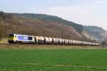 264 003 (Stock) mit Kesselzug bei Karlstadt (Main) - 24.03.2010