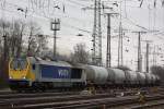 Stock 264 001 am 17.3.13 mit einem Sodazug in Kln-Gremberg.