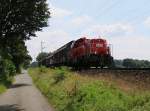 265 018-2 mit ein paar H-Wagen in Richtung Norden. Aufgenommen am 22.07.2014 bei Eystrup.