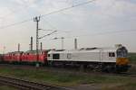 Euro Cargo Rail 247 041-7+225 028+225 xxx verlassen am 21.4.11 mit einhem Stahlbrammenzug Duisburg-Wedau.
