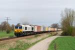 247 045 mit Containerzug bei Alttting (10.04.2012)