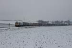 Unerwartet, da eine Stunde früher, als geplant konnte 247 059-9 mit einem Kesselzug nach Landshut bei Götzdorf fotografiert werden. (03.01.16)